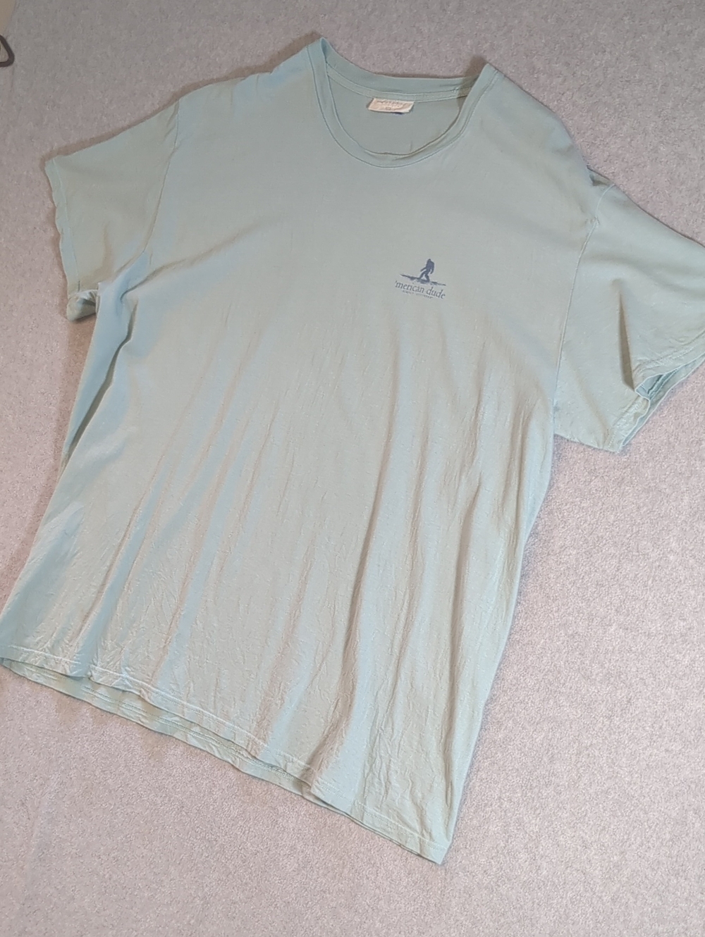 Simply Southern Mens Pale Blue Short Sleeve Crewneck Tee, XXL